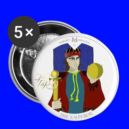 The Emperor | Der Herrscher Tarot Karte rund - Buttons klein 25 mm (5er Pack)