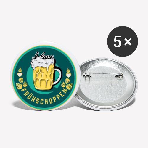 I love Frühschoppen - Buttons klein 25 mm (5er Pack)