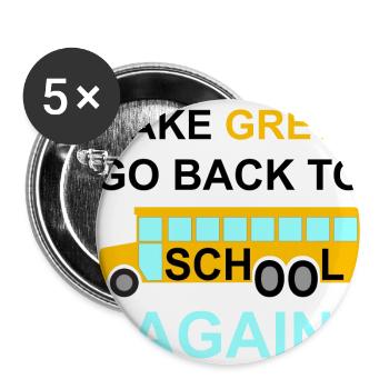 "Anti Greta", fridays for future, Klimaschutz,Co2 - Buttons klein 25 mm (5er Pack) - Weiß - Vorne