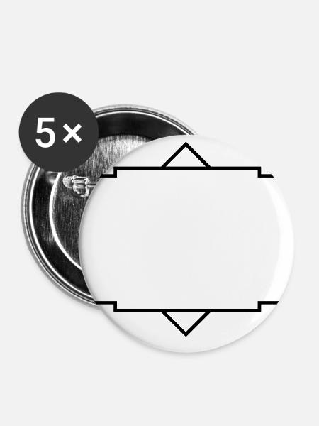 frame ornament (1c) - Buttons klein 25 mm (5er Pack) - Weiß
