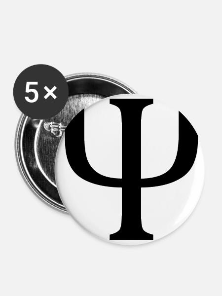 Psychologie - Buttons klein 25 mm (5er Pack) - Weiß