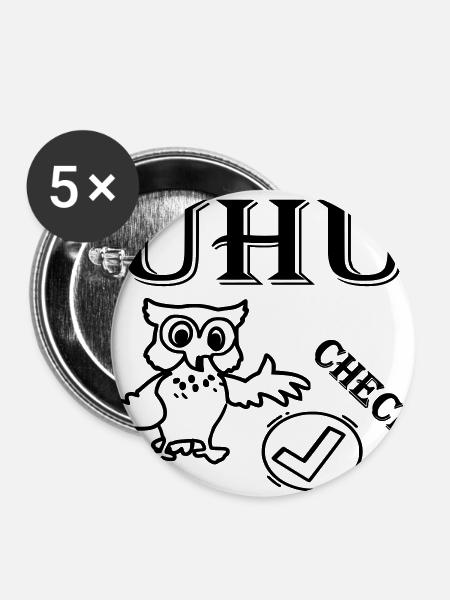 UHU unter hundert - Buttons klein 25 mm (5er Pack) - Weiß