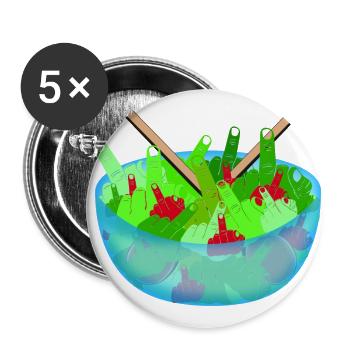 Fuck you salad - Lot de 5 petits badges (25 mm) - blanc - Devant