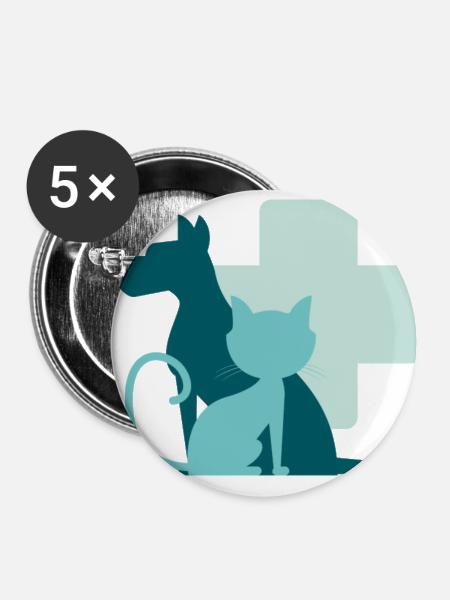 Veterinär, ein wichtiger Beruf - Buttons klein 25 mm (5er Pack) - Weiß