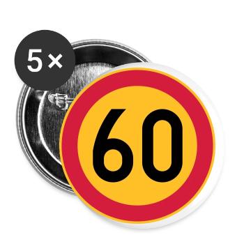 60 limit / speed limit - Buttons small 1''/25 mm (5-pack) - white - Front