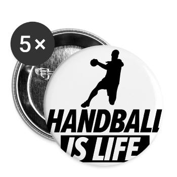 Handball - Buttons small 1''/25 mm (5-pack) - white - Front