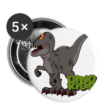 T-Rex Baby - Buttons klein 25 mm (5er Pack) - Weiß - Vorne