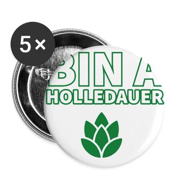 Holledau Hopfen Collection - Buttons klein 25 mm (5er Pack) - Weiß - Vorne