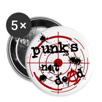 Trash Polka Punk ist nicht tot - Buttons klein 25 mm (5er Pack) - Weiß - Vorne