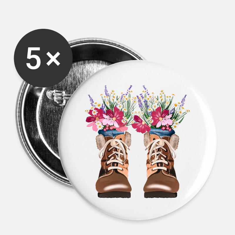 bouquet - Buttons small 1''/25 mm (5-pack) - white