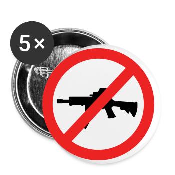 Peace - No War - Peace Movement - Buttons small 1''/25 mm (5-pack) - white - Front