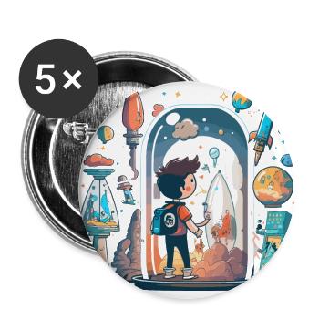 Beauté botanique : merveilles végétales - Lot de 5 petits badges (25 mm) - blanc - Devant