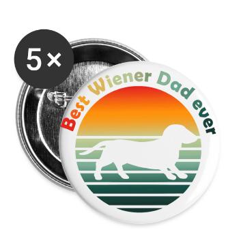 Best Viennese Dad Ever - Buttons small 1''/25 mm (5-pack) - white - Front