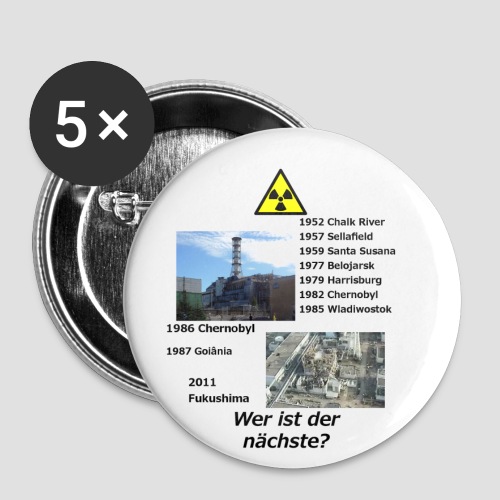 no nuclear button (German) Wer ist der Nächste? - Buttons small 1''/25 mm (5-pack)