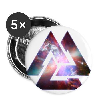 Cosmic Dreieck-Knoten - Buttons klein 25 mm (5er Pack) - Weiß - Vorne