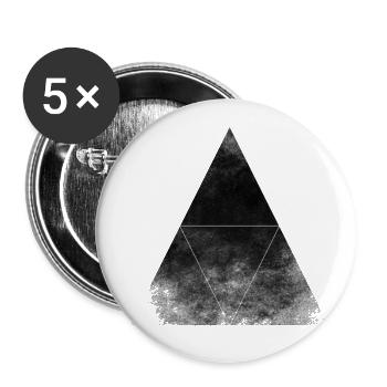 Dreieck+TRIANGLE+HIPSTER+MOUSTACHE+GEEK+SWAG STYLE - Buttons klein 25 mm (5er Pack) - Weiß - Vorne