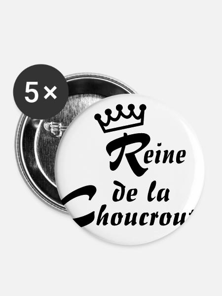 Reine choucroute - Buttons klein 25 mm (5er Pack) - Weiß