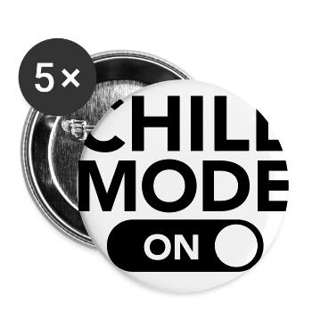 Chill Mode (On) - Buttons klein 25 mm (5er Pack) - Weiß - Vorne