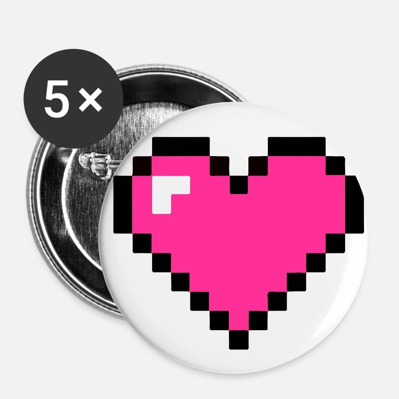 Mineheart - Buttons small 1''/25 mm (5-pack) - white