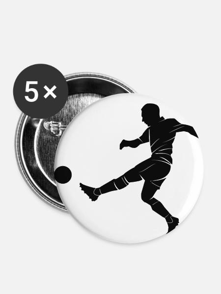 Spieler - Buttons klein 25 mm (5er Pack) - Weiß