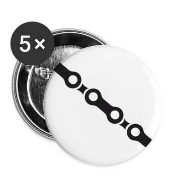 Bicycle chain - Buttons small 1''/25 mm (5-pack) - white - Front