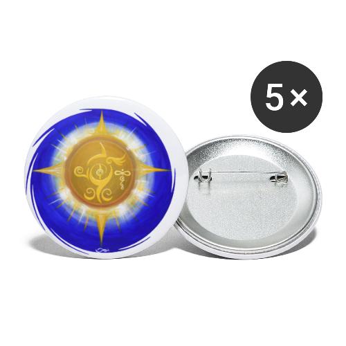 SchöpfungsLicht des göttlichen Schutzes 2 - Buttons klein 25 mm (5er Pack)