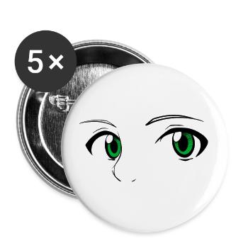 Face sketchy manga style - Buttons small 1''/25 mm (5-pack) - white - Front