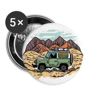 Le soliste tout-terrain - Lot de 5 petits badges (25 mm) - blanc - Devant
