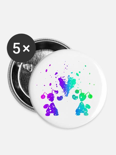 ANTIEN - take a heart - Buttons klein 25 mm (5er Pack) - Weiß