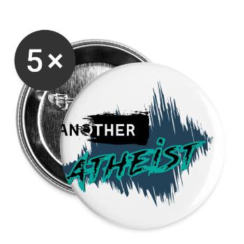 un autre Atheist - Lot de 5 petits badges (25 mm) - blanc - Devant