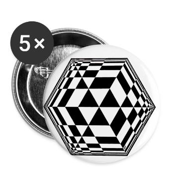 cube - Buttons small 1''/25 mm (5-pack) - white - Front