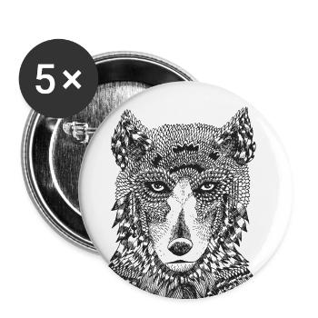 Insurance - Buttons small 1''/25 mm (5-pack) - white - Front