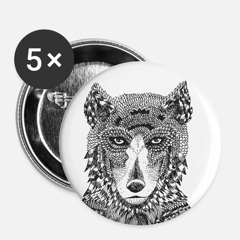 Versicherung - Buttons klein 25 mm (5er Pack) - Weiß