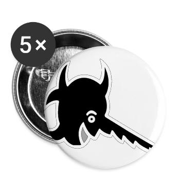 Schwertfisch - Buttons klein 25 mm (5er Pack) - Weiß - Vorne