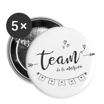 DESIGN T-SHIRT EVJF TEAM TRENDY GIRLFRIENDS - Buttons small 1''/25 mm (5-pack) - white - Front