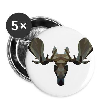 Moosehead à faible teneur en poly - Lot de 5 petits badges (25 mm) - blanc - Devant