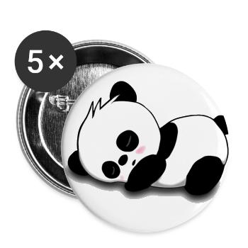 panda - Buttons small 1''/25 mm (5-pack) - white - Front