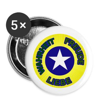 Truth Joy Love Spiritual Eye - Lot de 5 petits badges (25 mm) - blanc - Devant