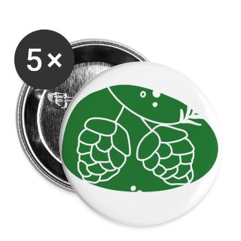 fir cone - Buttons small 1''/25 mm (5-pack) - white - Front