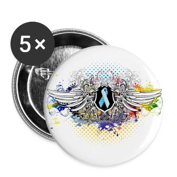 Lipedema lymphedema wing woman loop support - Buttons small 1''/25 mm (5-pack) - white - Front