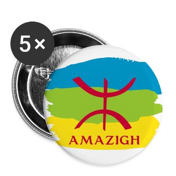 Amazigh Style - Buttons klein 25 mm (5er Pack) - Weiß - Vorne