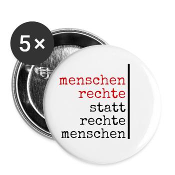 Menschenrechte - Buttons klein 25 mm (5er Pack) - Weiß - Vorne