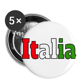 Italien - Buttons klein 25 mm (5er Pack) - Weiß - Vorne