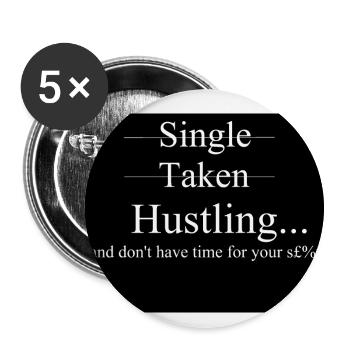 No Time - Buttons small 1''/25 mm (5-pack) - white - Front