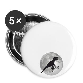 JULIAN - Beautiful boy name with dinosaur - Buttons small 1''/25 mm (5-pack) - white - Front