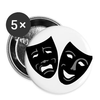 Masken - Buttons klein 25 mm (5er Pack) - Weiß - Vorne