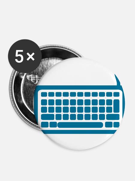 Computer - Keyboard - Buttons klein 25 mm (5er Pack) - Weiß