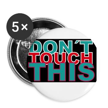 dont touch this - Buttons small 1''/25 mm (5-pack) - white - Front