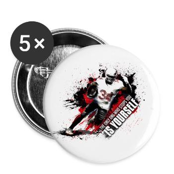 American football player - Buttons small 1''/25 mm (5-pack) - white - Front