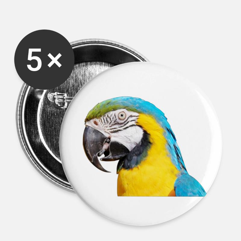 ARA Bird - Buttons small 1''/25 mm (5-pack) - white
